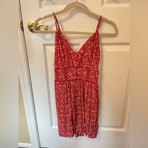 Red Floral Romper - American Eagle AE